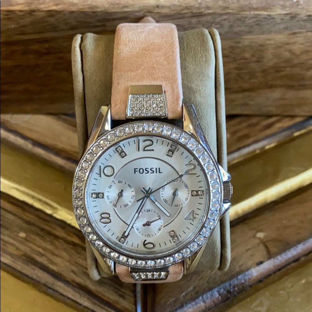 Leather Fossil Watch